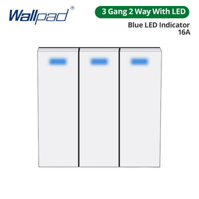 Wallpad Panou de sticlă albă Comutator de lumină de perete Doar cheie funcție DIY Combinație gratuită 52*52mm 1 2 3 4 5 Cadru multiplu
