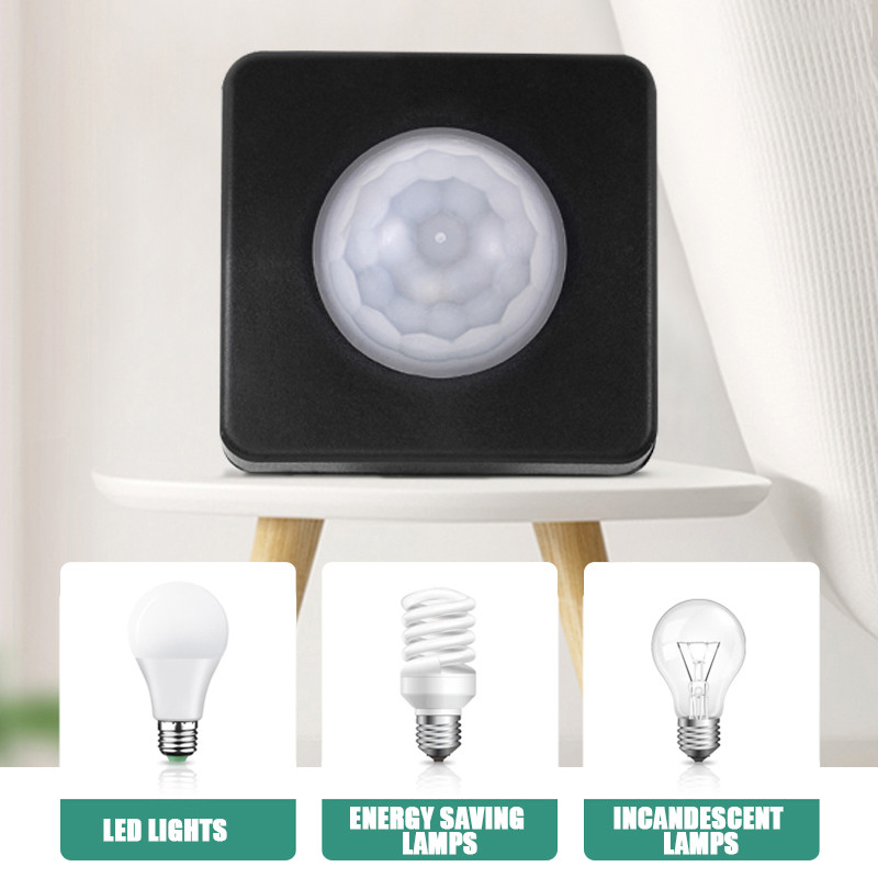 Noul senzor de mișcare PIR 85-265V, exterior, interior, pentru corpul uman, senzor infraroșu, reglabil, ultrasubțire, iluminare cu LED, iluminat de acasă