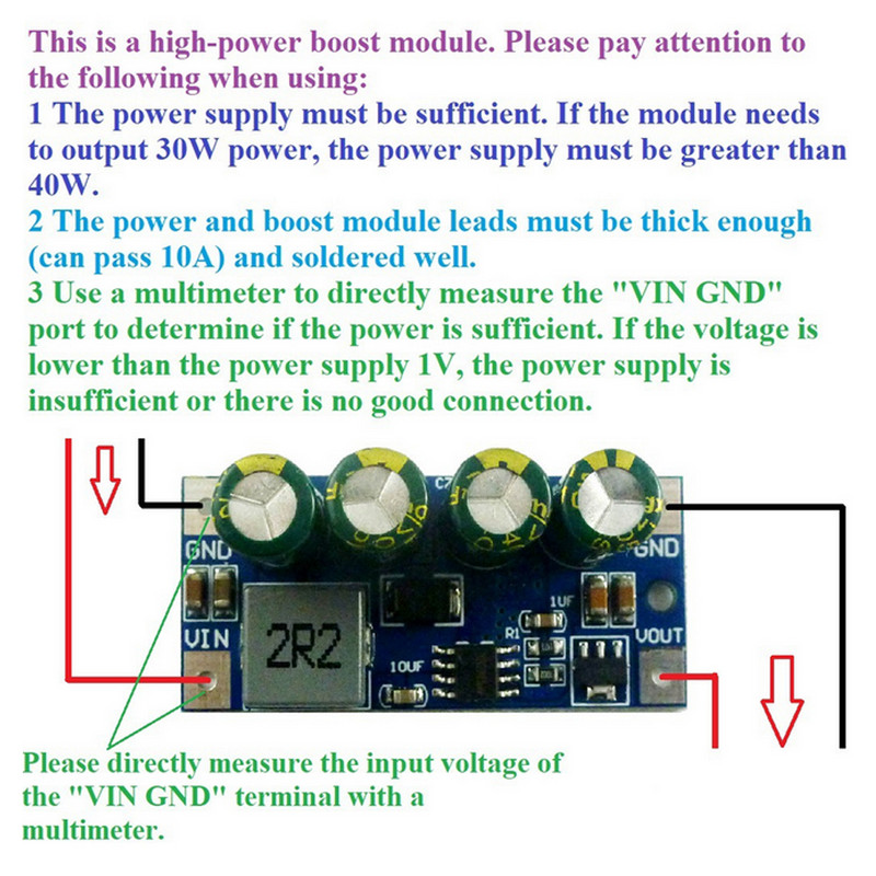 DC 3.7V-18V la 5V 6V 9V 12V 15V 19.5V DC DC Step-Up Board Boost Converter 60W High Power Boost Module Protecție la scurtcircuit