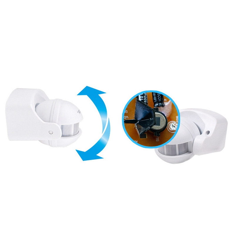 Senzor de mișcare cu infraroșu PIR AC110V-220V Detector de mișcare Comutator reglabil pentru scenarii multiple de interior și exterior