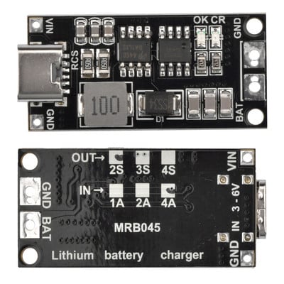 Nabíjačka 2S 3S 4S typu C na 8,4V 12,6V 16,8V 7,4V 11,1V 14,8 Step-Up Boost LiPo polymérová Li-Ion batéria pre lítium-iónové batérie 18650