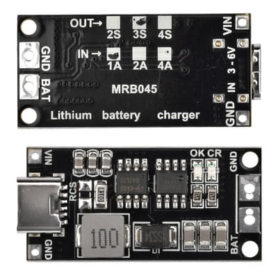 Nabíjačka 2S 3S 4S typu C na 8,4V 12,6V 16,8V 7,4V 11,1V 14,8 Step-Up Boost LiPo polymérová Li-Ion batéria pre lítium-iónové batérie 18650