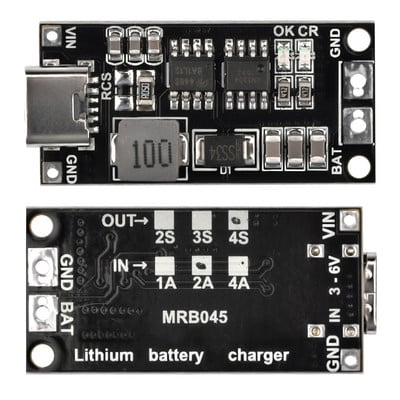 Nabíjačka 2S 3S 4S typu C na 8,4V 12,6V 16,8V 7,4V 11,1V 14,8 Step-Up Boost LiPo polymérová Li-Ion batéria pre lítium-iónové batérie 18650
