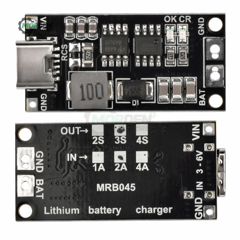 Nabíjačka 2S 3S 4S typu C na 8,4V 12,6V 16,8V 7,4V 11,1V 14,8 Step-Up Boost LiPo polymérová Li-Ion batéria pre lítium-iónové batérie 18650
