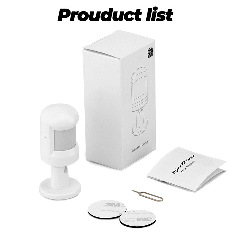 Tuya ZigBee 3.0 PIR Senzor inteligent pentru corpul uman Detector de mișcare fără fir Sistem de alarmă de securitate pentru Alexa Google Home Gateway