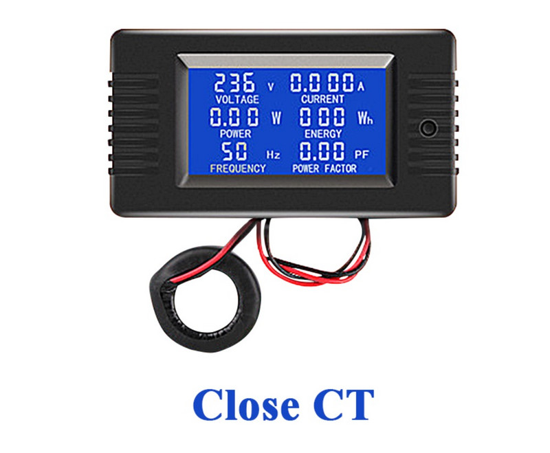 PZEM-022 AC digitaalse ekraaniga multimeeter Toitemonitor Voltmeeter Ampermeeter Vattmeeter Sagedusmõõtur Tegurimõõtur AC 80V ~ 260V 100A