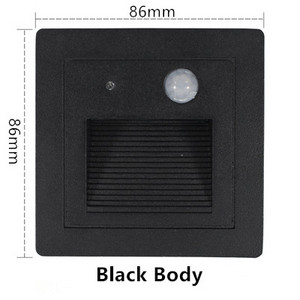 86 cutie Încastrat Senzor PIR automat Scară Led Lumină Pas dormitor Perete Led Lumină interioară Led scară Iluminat