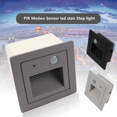 86 кутия Вграден автоматичен PIR сензор Стълбищна LED светлина Стъпка Стенна Led светлина за спалня Вътрешно Led стълбищно осветление
