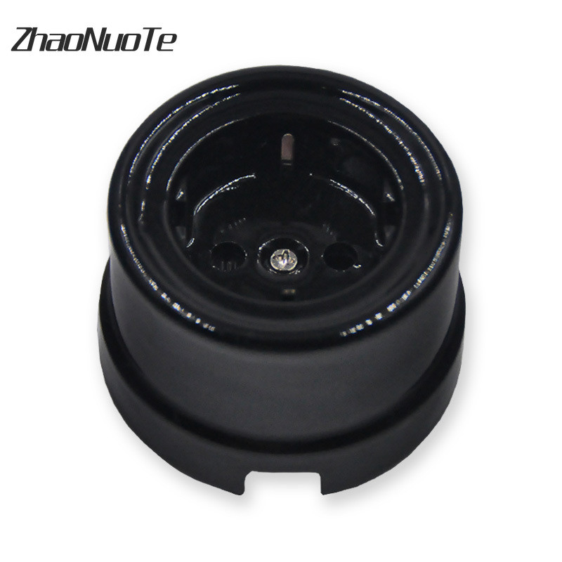 Augstas kvalitātes Eiropas keramikas elektriskā kontaktligzda sienas kontaktligzda ES standarta ligzda Integrēta 16A 250V