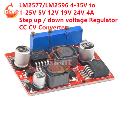 LM2577/ LM2596 Solar Energy Automatic DC Buck Step Down Boost Step Up Захранващ модул Токов регулатор на напрежение Преобразувател