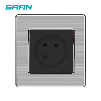 Πρίζα ρεύματος SRAN EU Standard Ισραήλ, Πίνακας κρυστάλλου γυαλιού, 100~250V 16A ηλεκτρικές πρίζες τοίχου Εφαρμόζεται σε τετράγωνο κουτί στρογγυλό κουτί