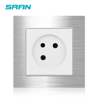 Priză SRAN standard UE Israel, panou din sticlă de cristal, prizele electrice de perete 100 ~ 250V 16A Aplicabile cutiei rotunde cutie pătrată