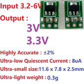 2x 3,3-6V-tól 3V-ig 3,3V DC-DC átalakító, leléptető tápegység Buck LDO modul feszültségszabályozó kártya