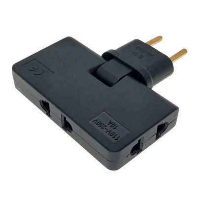 ES spraudnis, 3 ceļu sadalītājs, mini 3 in1 kontaktligzda, bezvadu pagarinātāja barošanas josla AC110 ~ 250 V 10 A