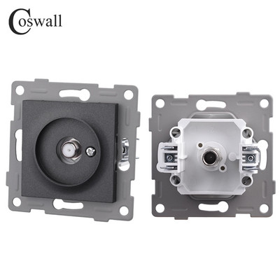 Σειρά COSWALL H Λευκός / Μαύρος τοίχος ΕΕ Standard Schuko Socket Διπλή μονάδα φόρτισης USB Type-C DIY