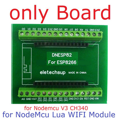 2.4G NodeMcu Lua WIFI ESP8266 Wifi GPIO DIN Rail Box Разширителна платка за Arduino PLC