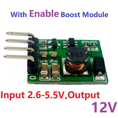Step-Up Boost Converter Feszültségszabályzó tápegység modul kártya be-/kikapcsolás DC-Dc 3V 3.3V 3.7V 4.2V 5V - 5V 6V 9V 12V
