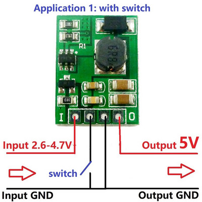Step-Up Boost Converter Feszültségszabályzó tápegység modul kártya be-/kikapcsolás DC-Dc 3V 3.3V 3.7V 4.2V 5V - 5V 6V 9V 12V