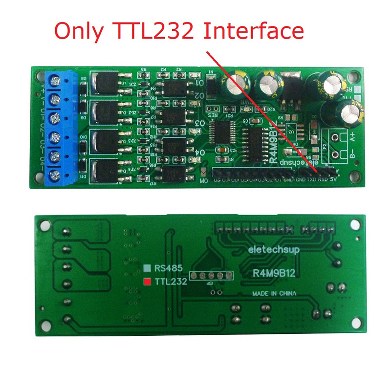 DC 12V 24V RS485 többfunkciós félvezető relé modul 4CH MOS tranzisztor és 8CH TTL szintű kimeneti kártya Modbus RTU & AT Command