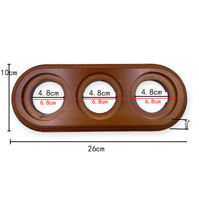 Βελτίωση σπιτιού Ρετρό κεραμική ΕΕ Ηλεκτρική πρίζα τοίχου 1-3 οπών Ξύλινη βάση σε ευρωπαϊκό στιλ πρίζα τοίχου