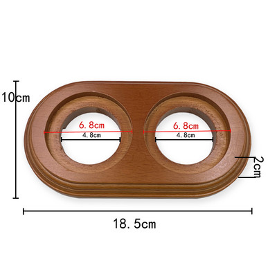 Βελτίωση σπιτιού Ρετρό κεραμική ΕΕ Ηλεκτρική πρίζα τοίχου 1-3 οπών Ξύλινη βάση σε ευρωπαϊκό στιλ πρίζα τοίχου