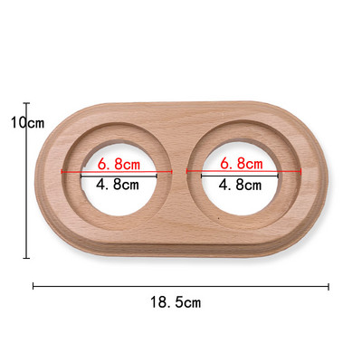 Βελτίωση σπιτιού Ρετρό κεραμική ΕΕ Ηλεκτρική πρίζα τοίχου 1-3 οπών Ξύλινη βάση σε ευρωπαϊκό στιλ πρίζα τοίχου