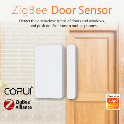 CORUI Tuya ZigBee Smart Door Magnetic Sensor Window Sensor Smar Life App Smart Home Naprave bez baterije Daljinski upravljač