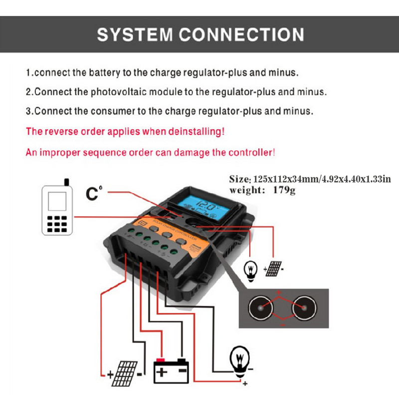 Divkāršs USB saules uzlādes kontrolieris līdzstrāvas strāva 12V 24V 10A 20A 30A LCD displejs saules paneļa PWM lādētāja kontrollera akumulatora regulators