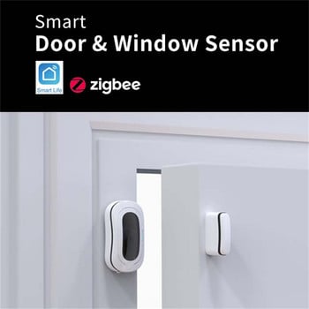 Tuya Zigbee έξυπνος αισθητήρας παραθύρου πόρτας Συναγερμός Ασύρματος επαναφορτιζόμενος τηλεχειριζόμενος αισθητήρας κατάστασης πόρτας Smart Life Smart Home