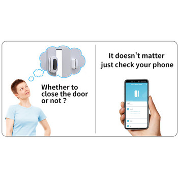 Tuya Zigbee Smart Door Window Sensor Alarm Безжична акумулаторна дистанционно наблюдение Сензор за състоянието на вратата Smart Life Smart Home