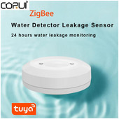 CORUI Zigbee Smart Life/TUYA vízérzékelő valós idejű észlelés DC3V CR2032 Elem szükséges Hub Csak a Tuya Gateway-hez alkalmazható