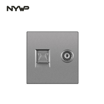 NYWP nástenný montážny modul DIY európsky štandard PC sivý panel zásuvka spínač tlačidlo funkcia bezplatná kombinácia