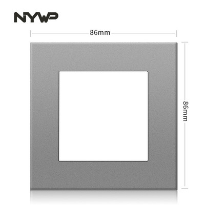 NYWP nástenný montážny modul DIY európsky štandard PC sivý panel zásuvka spínač tlačidlo funkcia bezplatná kombinácia