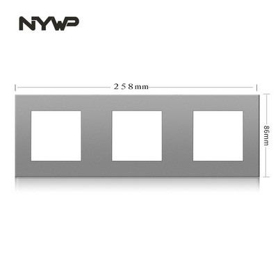 NYWP nástenný montážny modul DIY európsky štandard PC sivý panel zásuvka spínač tlačidlo funkcia bezplatná kombinácia