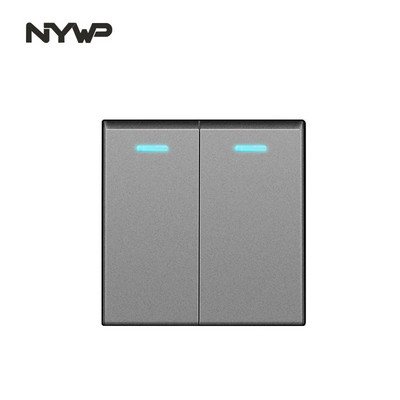 NYWP nástenný montážny modul DIY európsky štandard PC sivý panel zásuvka spínač tlačidlo funkcia bezplatná kombinácia