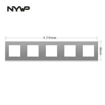 NYWP nástenný montážny modul DIY európsky štandard PC sivý panel zásuvka spínač tlačidlo funkcia bezplatná kombinácia