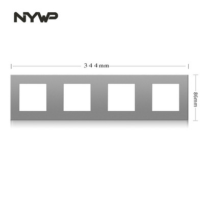 NYWP nástenný montážny modul DIY európsky štandard PC sivý panel zásuvka spínač tlačidlo funkcia bezplatná kombinácia