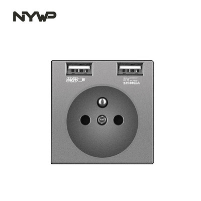 NYWP nástenný montážny modul DIY európsky štandard PC sivý panel zásuvka spínač tlačidlo funkcia bezplatná kombinácia