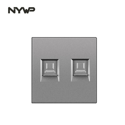 NYWP nástenný montážny modul DIY európsky štandard PC sivý panel zásuvka spínač tlačidlo funkcia bezplatná kombinácia