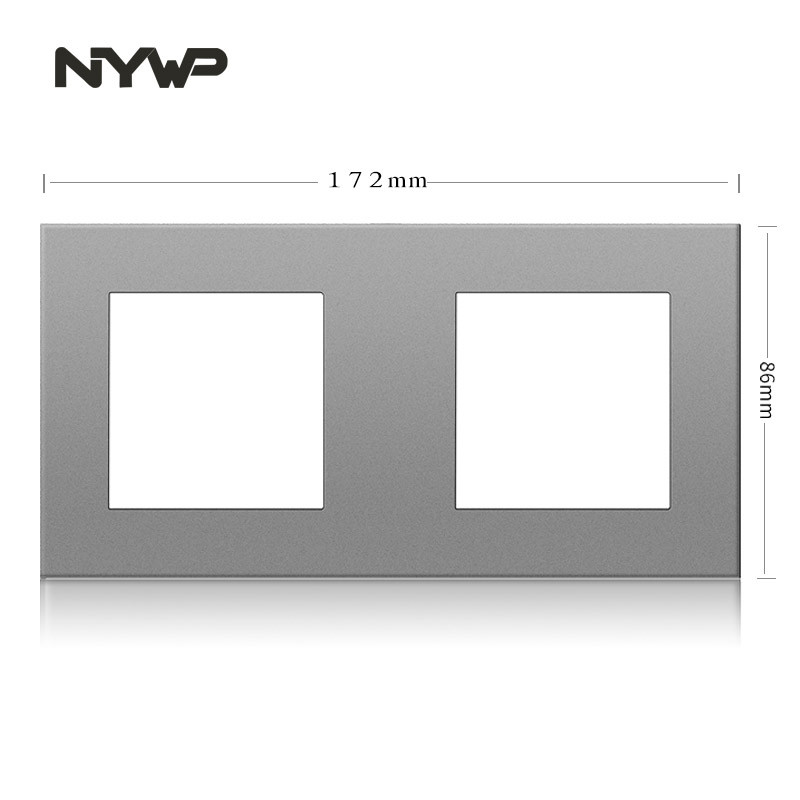 NYWP nástenný montážny modul DIY európsky štandard PC sivý panel zásuvka spínač tlačidlo funkcia bezplatná kombinácia