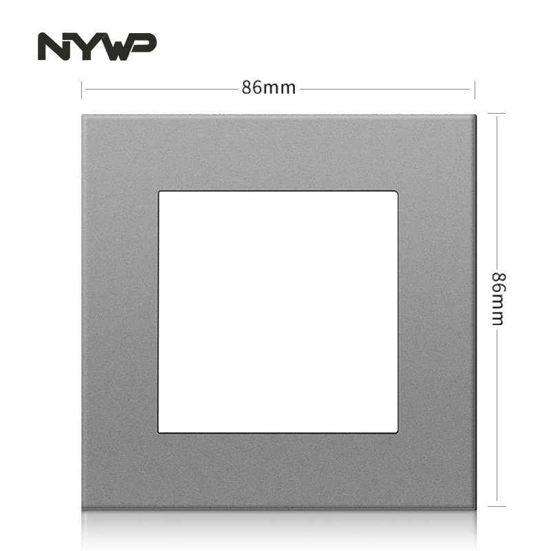 NYWP nástenný montážny modul DIY európsky štandard PC sivý panel zásuvka spínač tlačidlo funkcia bezplatná kombinácia