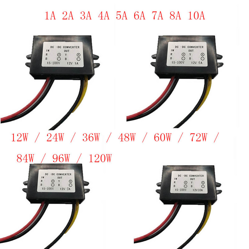 DC15V-100V la 12V 1A 2A 3A 4A 5A 6A 7A 8A 10A Convertor DC DC Step Down 12V Volt Car Buck Regulator Transformator de tensiune