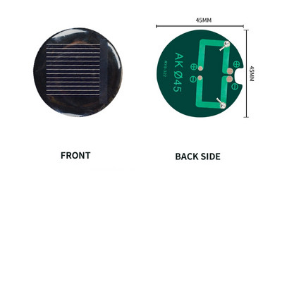Kerek 150 mm-es napelem panel 5V 6V 12V mini kis PET forma akkumulátoros telefontöltő világító lámpa epoxi tábla polikristályos