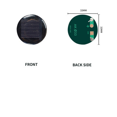 Kerek 150 mm-es napelem panel 5V 6V 12V mini kis PET forma akkumulátoros telefontöltő világító lámpa epoxi tábla polikristályos