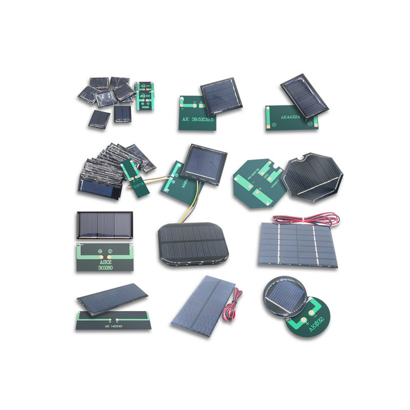 Kerek 150 mm-es napelem panel 5V 6V 12V mini kis PET forma akkumulátoros telefontöltő világító lámpa epoxi tábla polikristályos