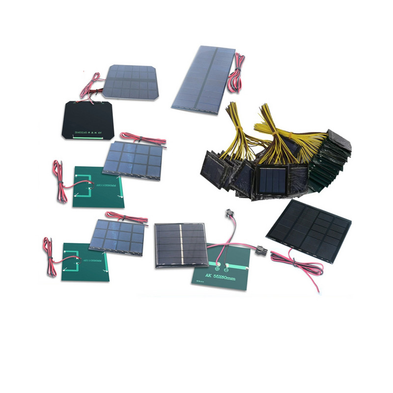 Kerek 150 mm-es napelem panel 5V 6V 12V mini kis PET forma akkumulátoros telefontöltő világító lámpa epoxi tábla polikristályos