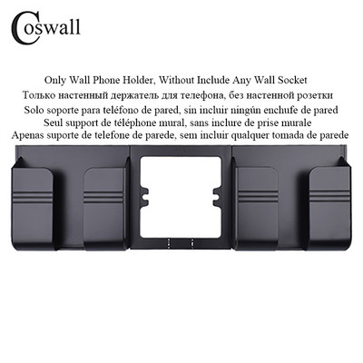 COSWALL üveglap EU Oroszország fali konnektor földelve, 18 W-os Type-A & C dupla USB gyorstöltővel