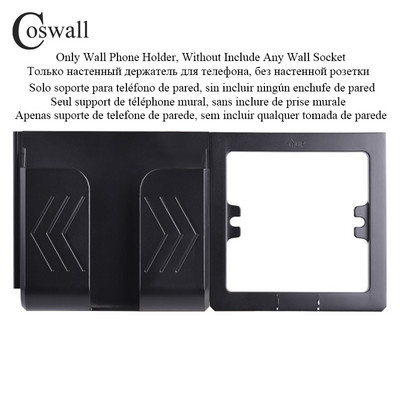 COSWALL üveglap EU Oroszország fali konnektor földelve, 18 W-os Type-A & C dupla USB gyorstöltővel