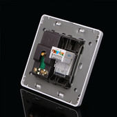 Sieťový adaptér RJ45 + TV anténa Koaxiálny nástenný výstup Čelný panel Zásuvka na panel