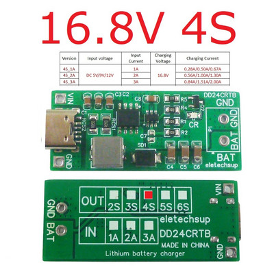 2-6S Tip-c Multi-celule 8,4 V 12,6 16,8 21 V 25,2 V Modul de încărcare amplificator pentru acumulatori 7,4 V 11,1 V 14,8 V 18,5 V 22,2 V 18650